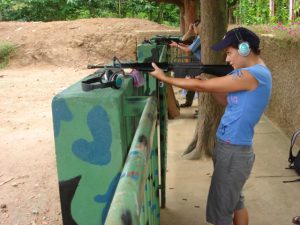 Shooting range Cu Chi tunnels Vietnam