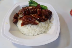 Char Sui with rice dish