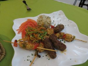 moroccan meat brochettes kebabs
