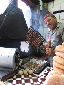 local camel burger in Fes souks