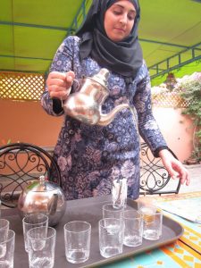 traditionally served moroccan mint tea