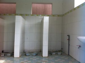 very public toilets with no doors Vietnam service station